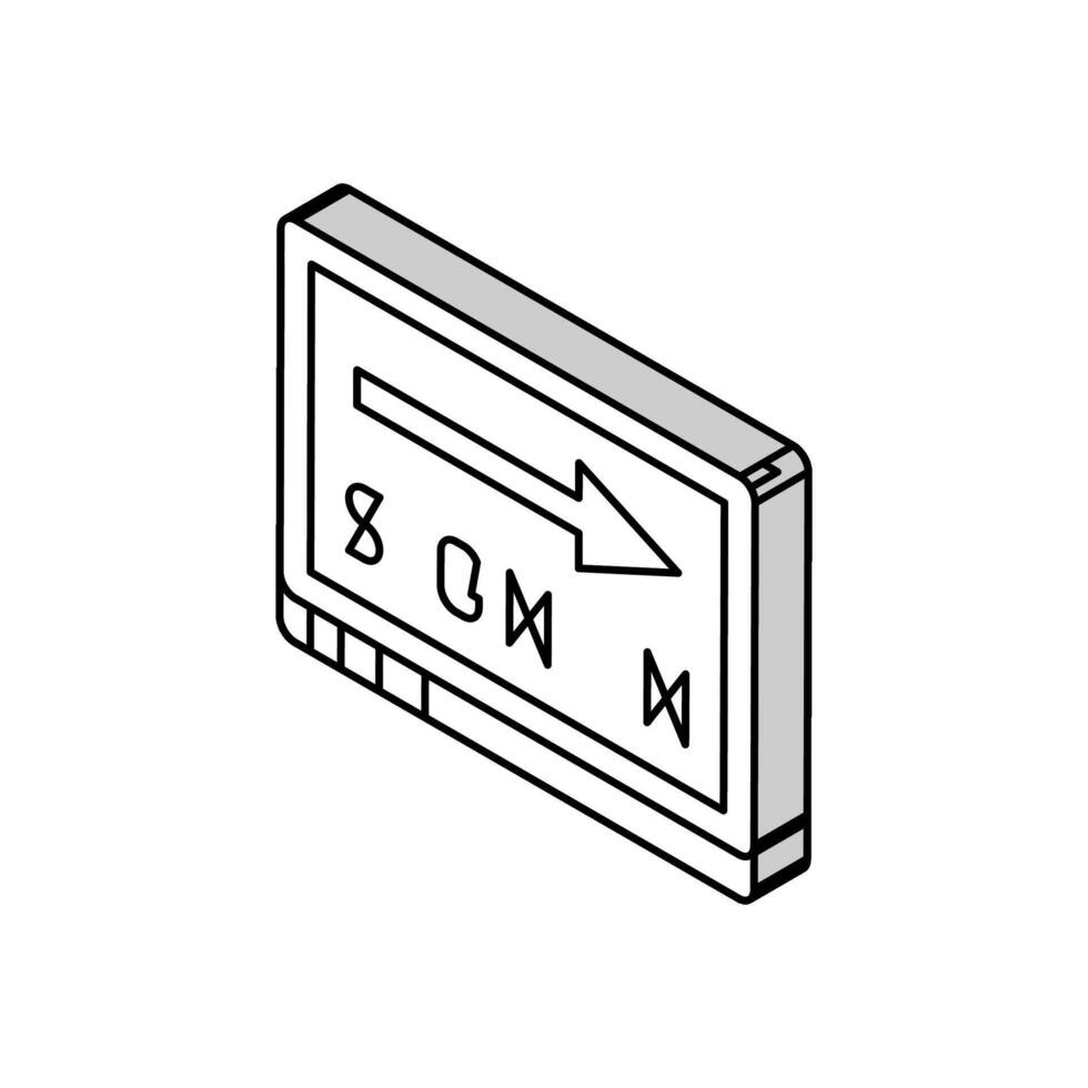 teken in registratie isometrische icoon vector illustratie