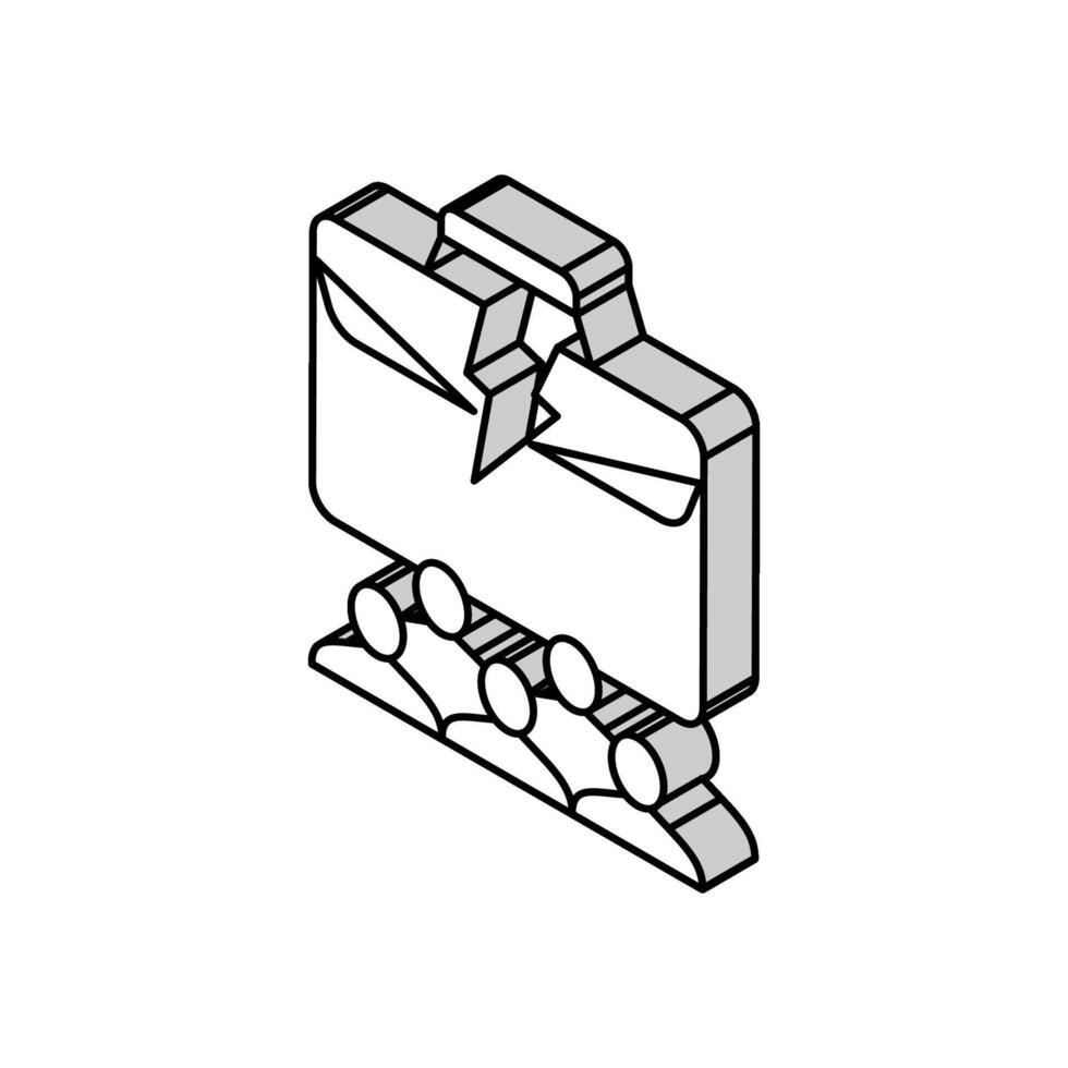 mensen verloren baan isometrische icoon vector illustratie