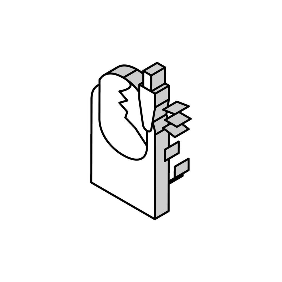 nagel slijpen isometrische icoon vector illustratie