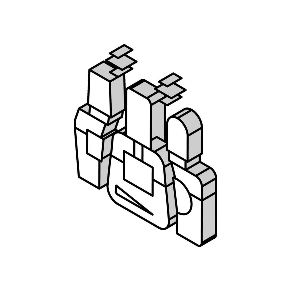 nagel Pools isometrische icoon vector illustratie