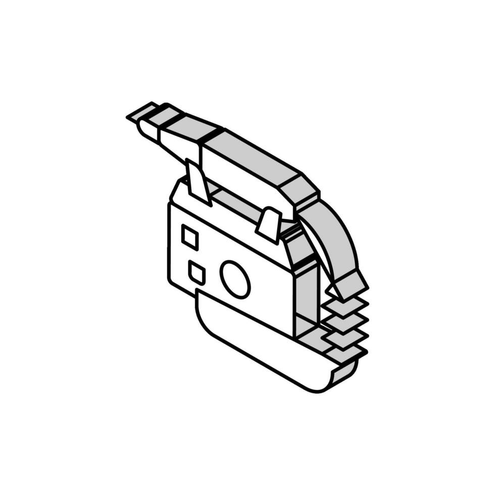 elektrisch nagel boren isometrische icoon vector illustratie