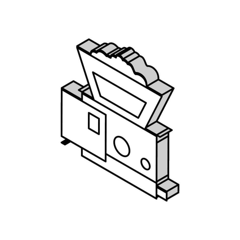 stampen bier productie isometrische icoon vector illustratie