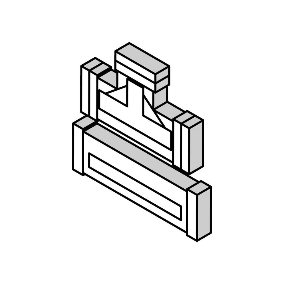 pijp koper metaal isometrische icoon vector illustratie