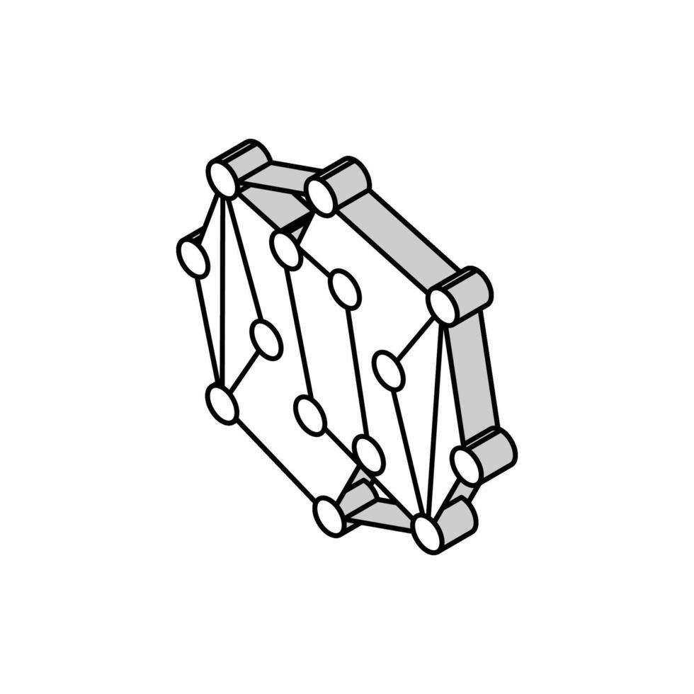 model- moleculair structuur isometrische icoon vector illustratie