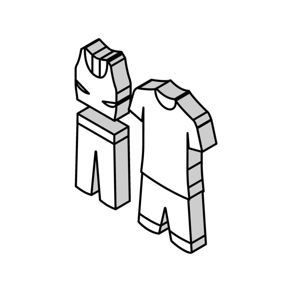 sportkleding geschiktheid sport isometrische icoon vector illustratie