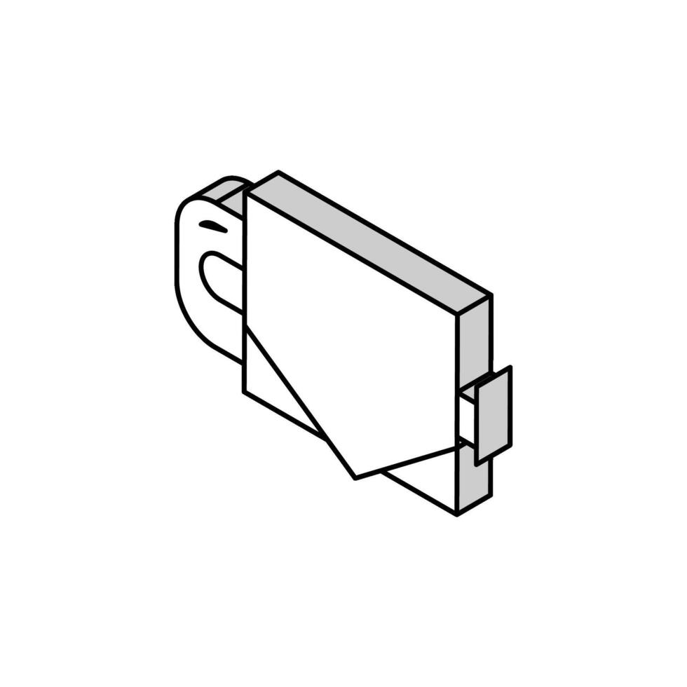 toilet papier houder huis medeplichtig isometrische icoon vector illustratie