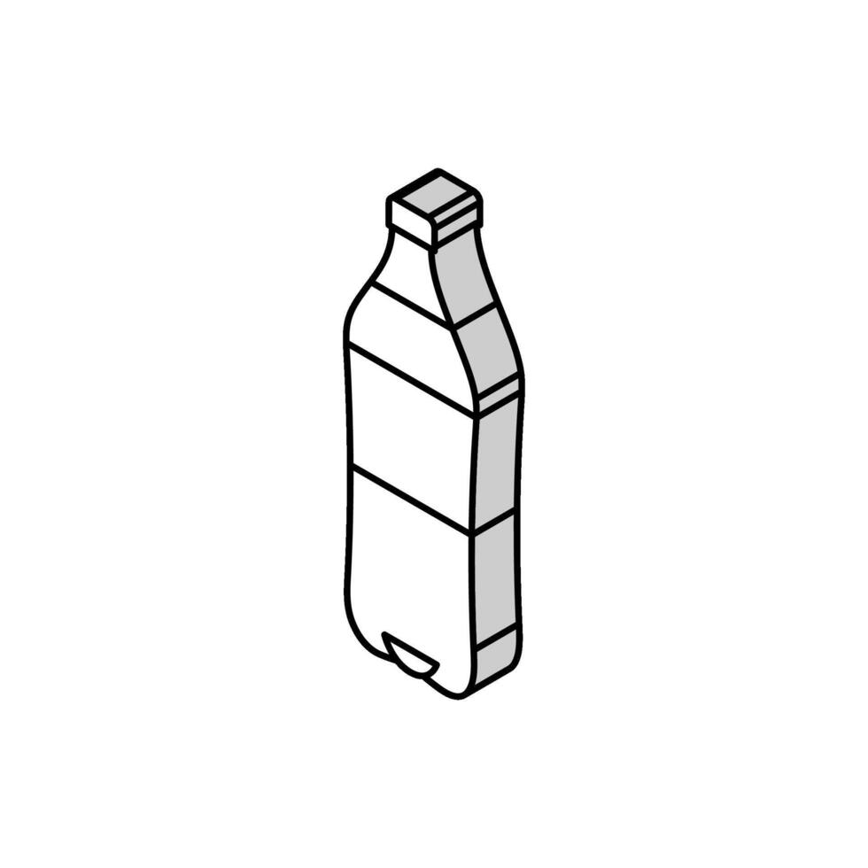 Frisdrank plastic fles isometrische icoon vector illustratie