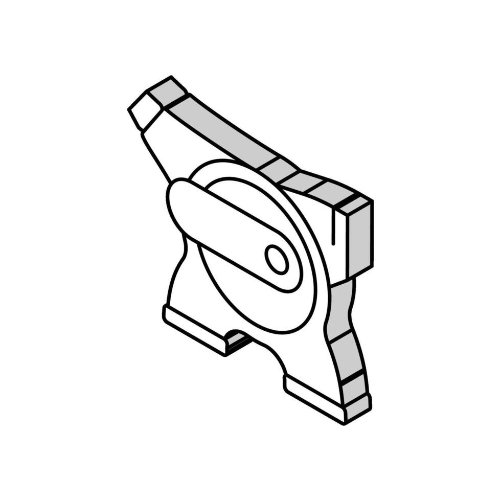 nut ventilator garage gereedschap isometrische icoon vector illustratie