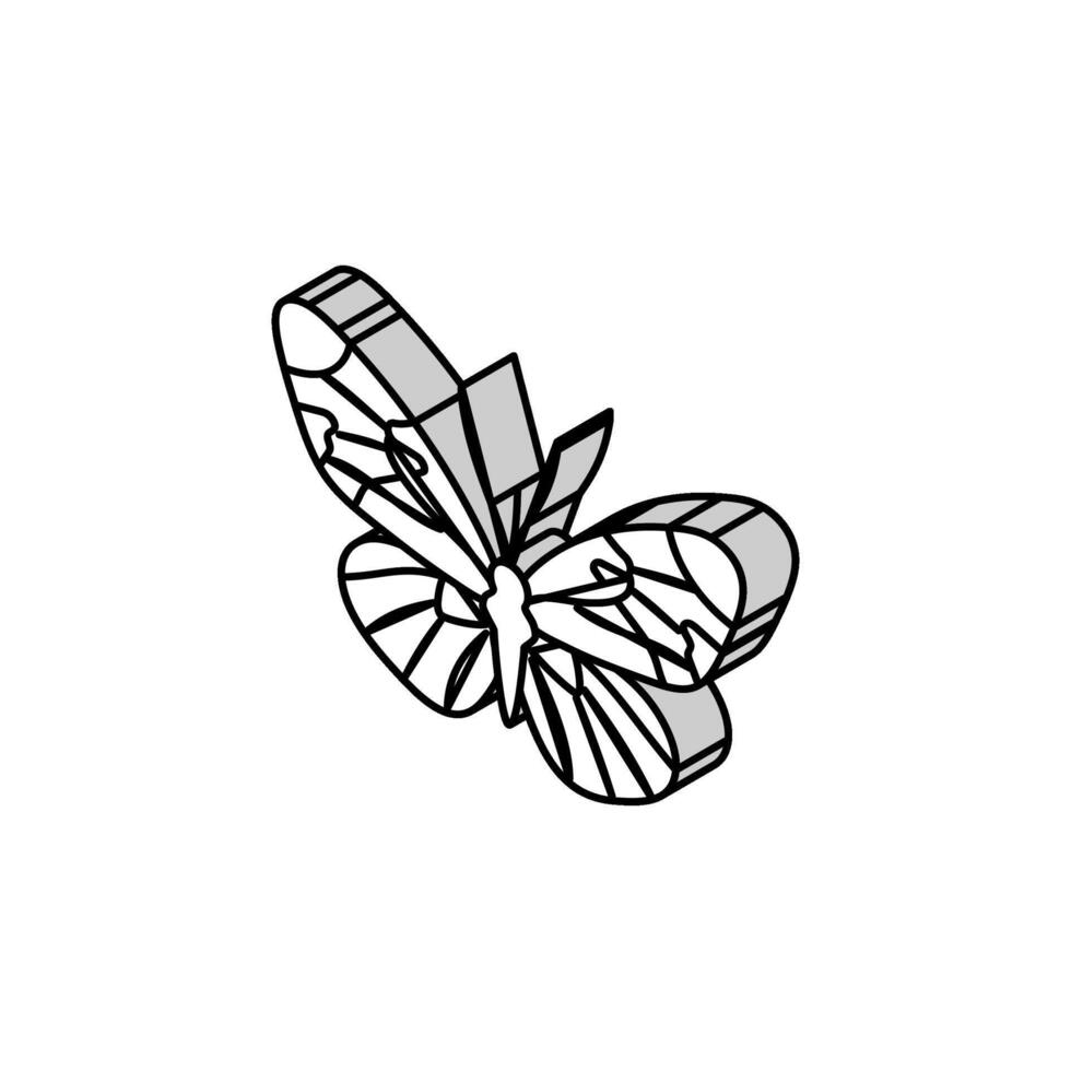 sapho longwing insect isometrische icoon vector illustratie