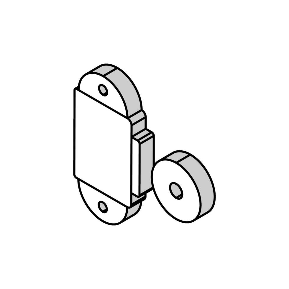 meubilair magneet hardware passend isometrische icoon vector illustratie