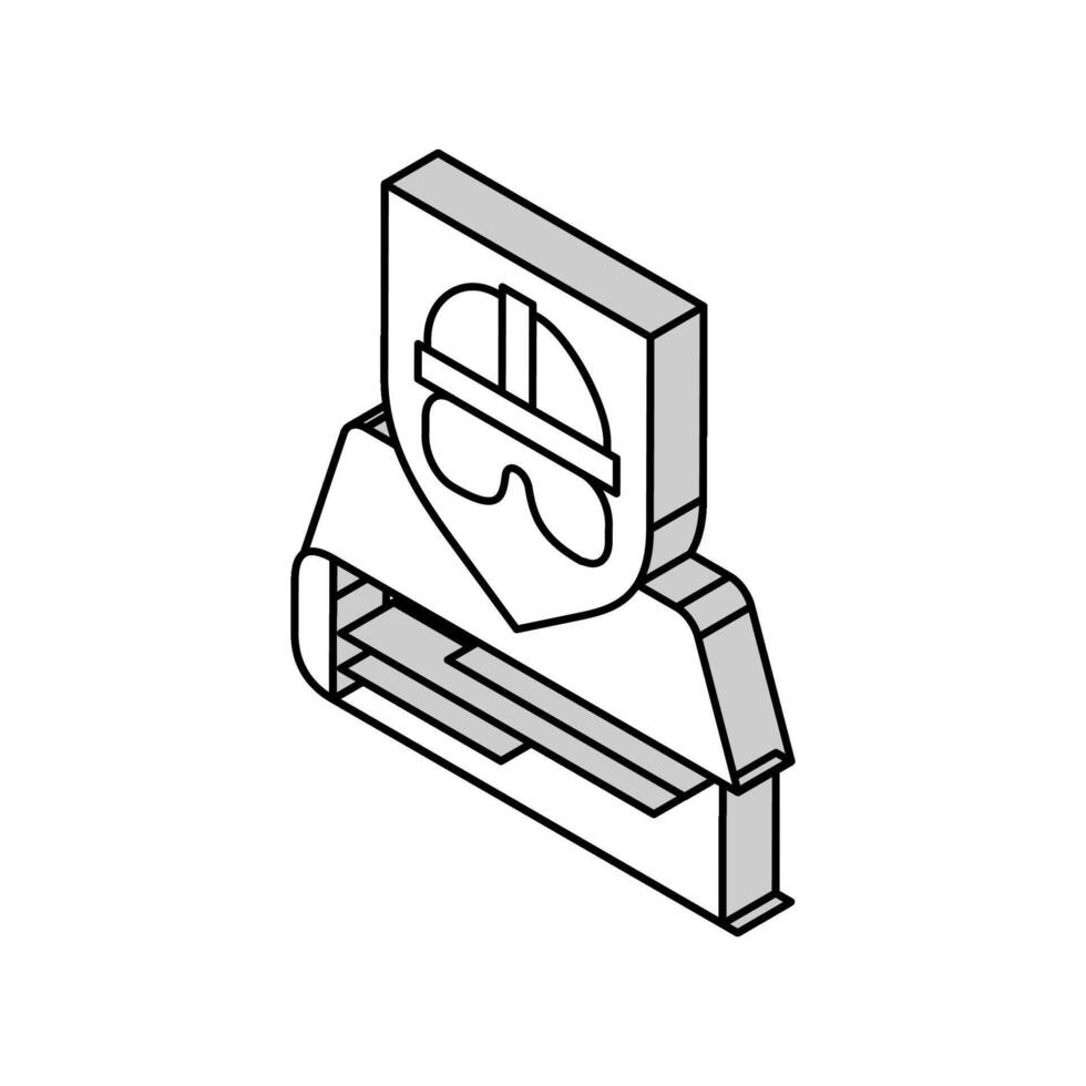 controle paneel gereedschap werk isometrische icoon vector illustratie