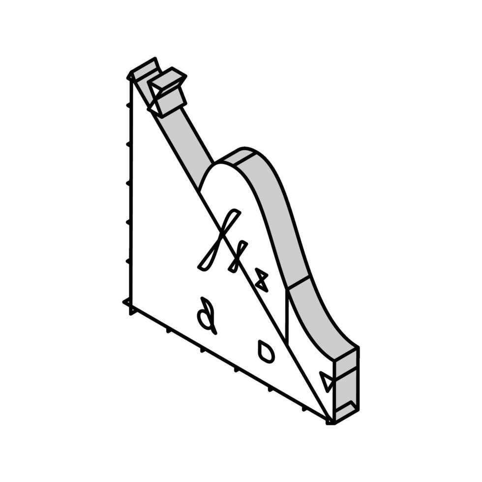 integraal wiskunde wetenschap onderwijs isometrische icoon vector illustratie