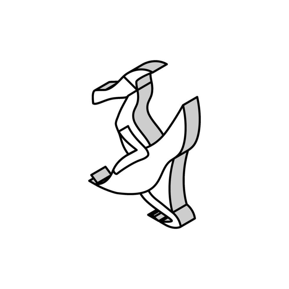 pterodactyl dinosaurus dier isometrische icoon vector illustratie