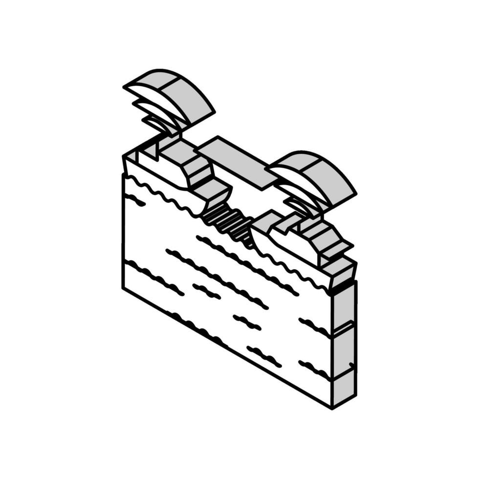 schip botsing vermijding systemen isometrische icoon vector illustratie