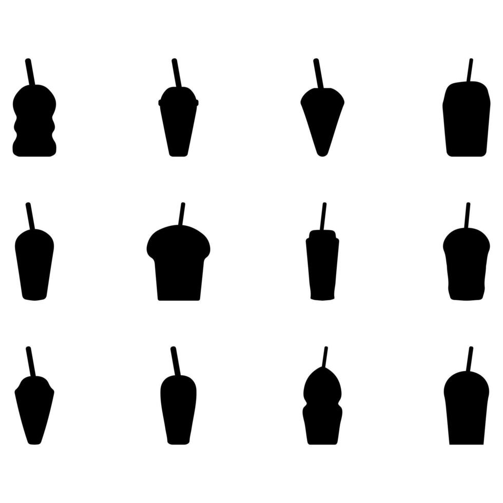 ijs mengsel icoon set. drinken vector