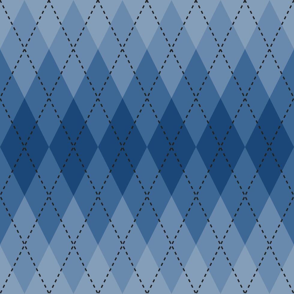 marine blauw helling argyle patroon. argyle vector patroon. argyle patroon. naadloos meetkundig patroon voor kleding, omhulsel papier, achtergrond, achtergrond, geschenk kaart, trui.
