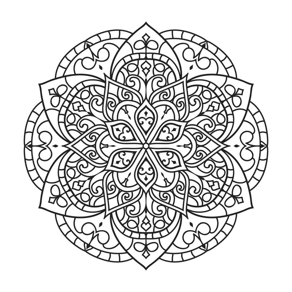 schets mandala decoratief en sier- ontwerp voor kleur bladzijde vector
