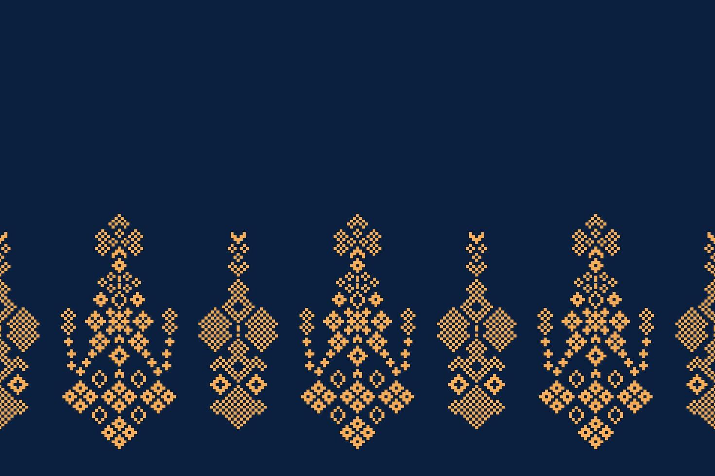 traditioneel etnisch motieven ikat meetkundig kleding stof patroon kruis steek.ikat borduurwerk etnisch oosters pixel marine blauw achtergrond. abstract,vector,illustratie. textuur, sjaal, decoratie, behang. vector