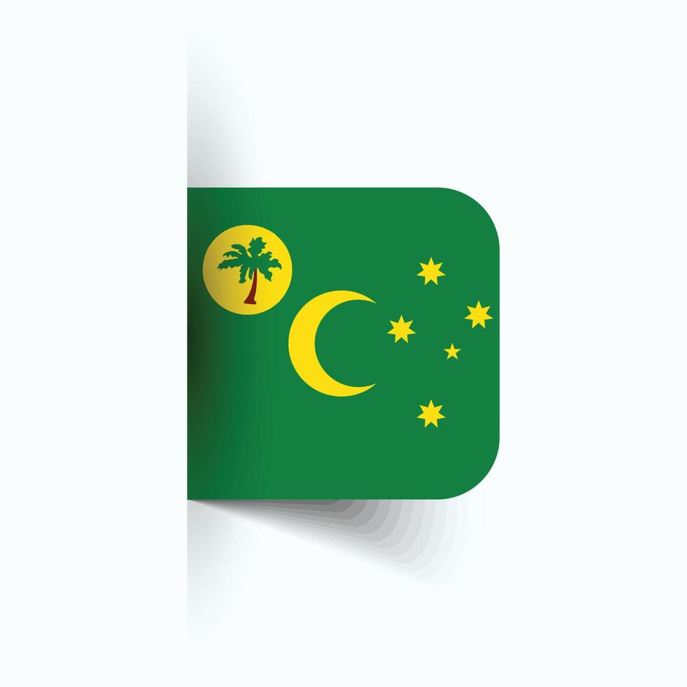 cocos eiland nationaal vlag, cocos eiland nationaal dag, eps10. cocos eiland vlag vector icoon
