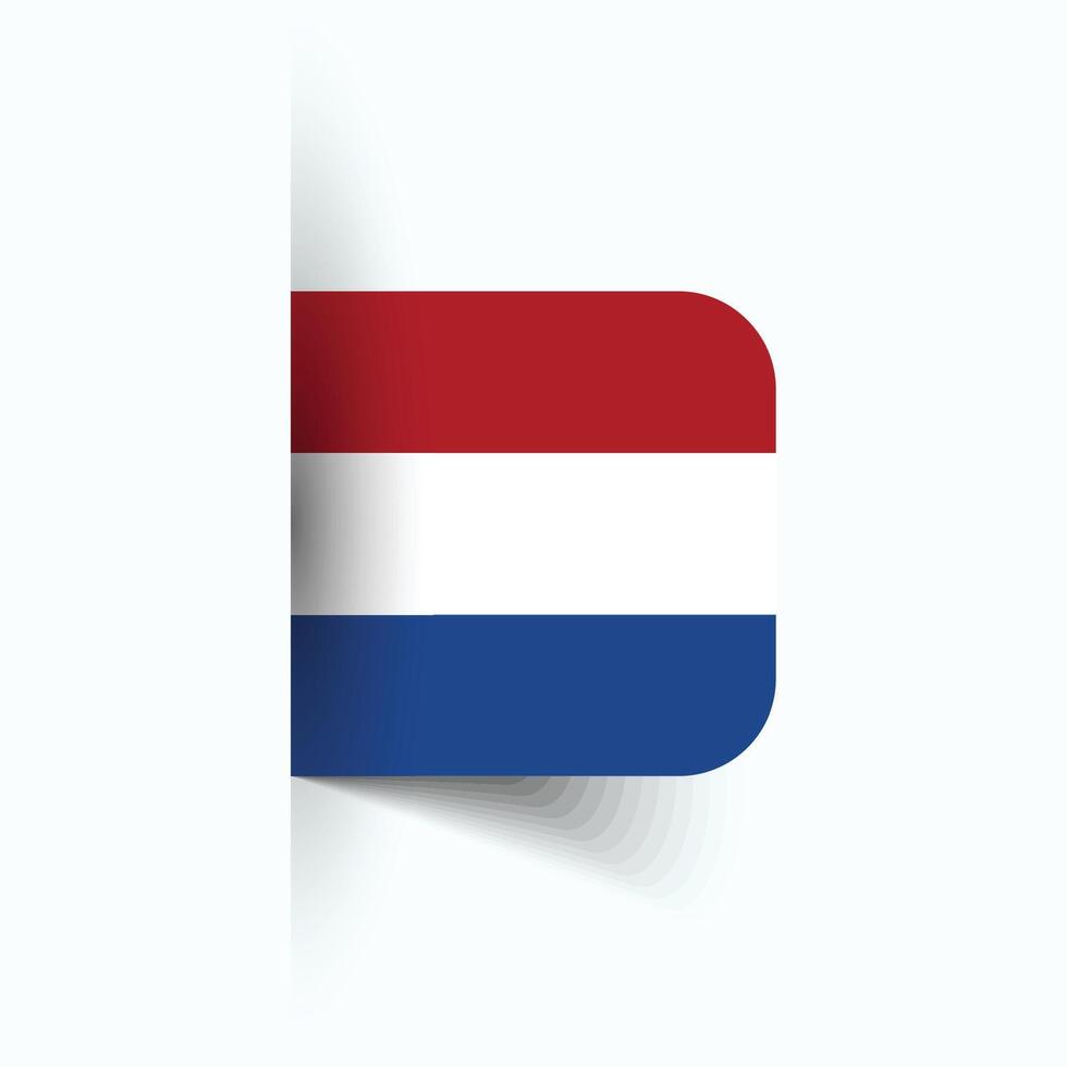 Nederland nationaal vlag, Nederland nationaal dag, eps10. Nederland vlag vector icoon