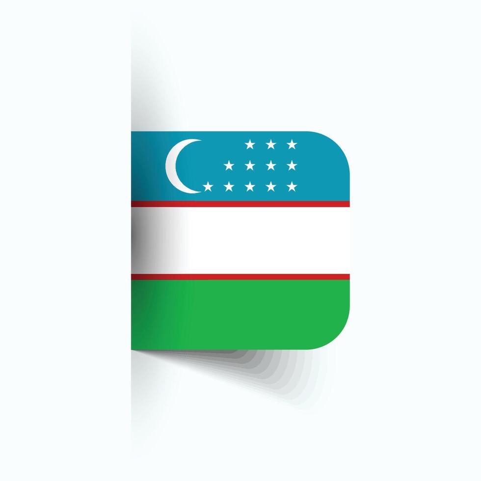 Oezbekistan nationaal vlag, Oezbekistan nationaal dag, eps10. Oezbekistan vlag vector icoon