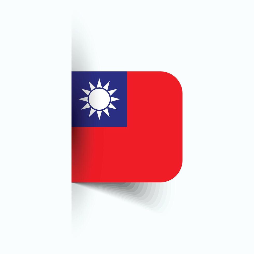 Taiwan nationaal vlag, Taiwan nationaal dag, eps10. Taiwan vlag vector icoon