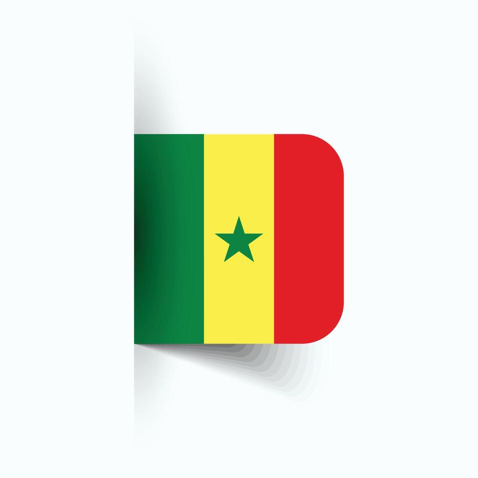 Senegal nationaal vlag, Senegal nationaal dag, eps10. Senegal vlag vector icoon