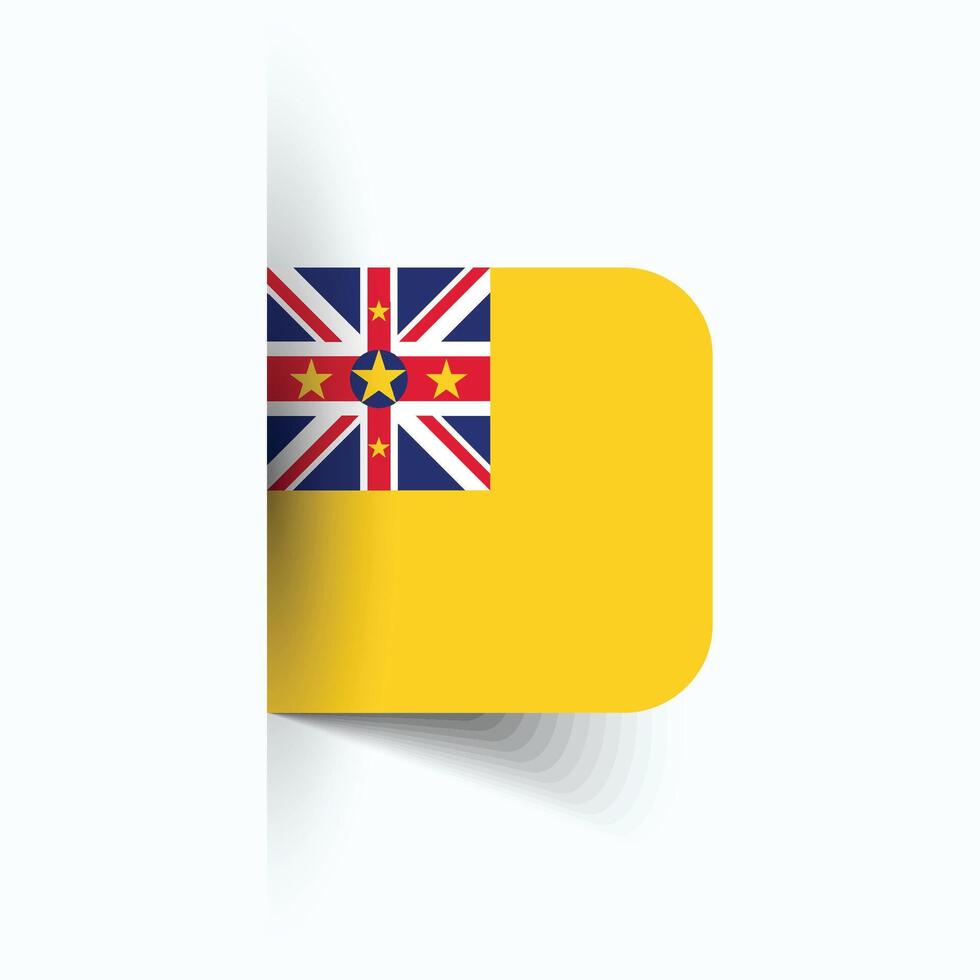 niue nationaal vlag, niue nationaal dag, eps10. niue vlag vector icoon
