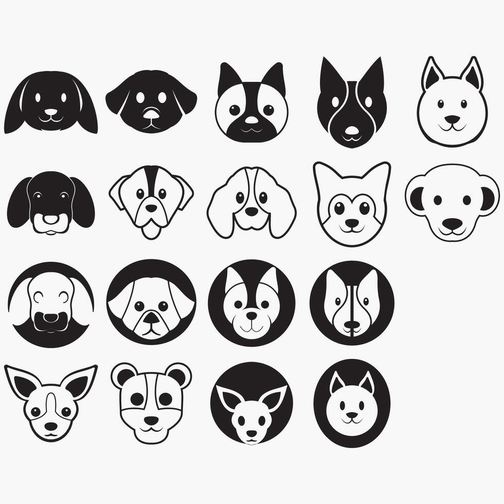 verzameling van hond logos vector