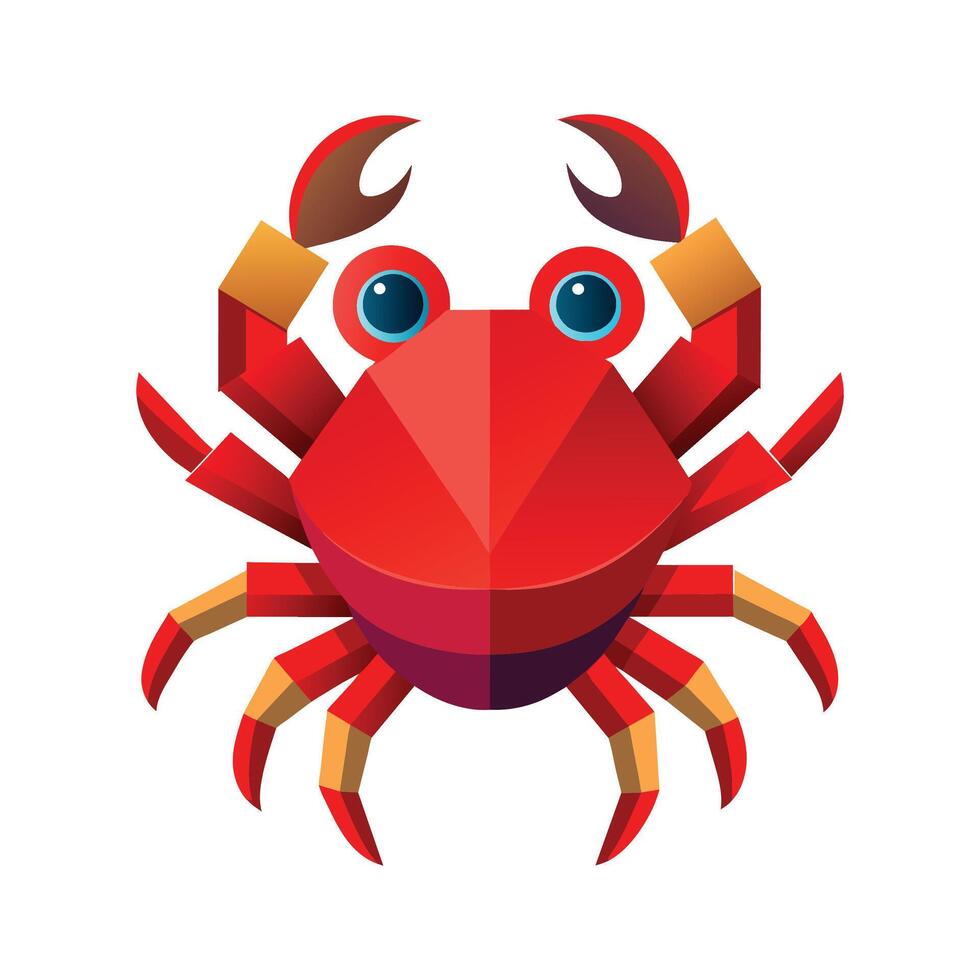 krab driehoek vorm vector illustratie.