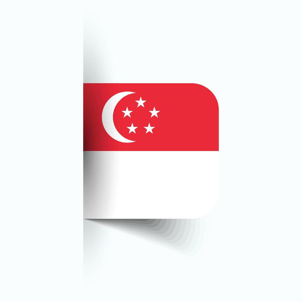 Singapore nationaal vlag, Singapore nationaal dag, eps10. Singapore vlag vector icoon