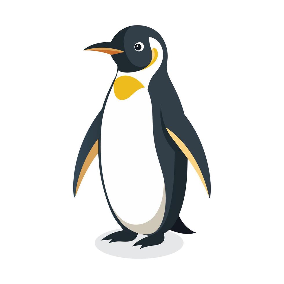 keizer pinguïn vlak vector illustratie Aan wit achtergrond
