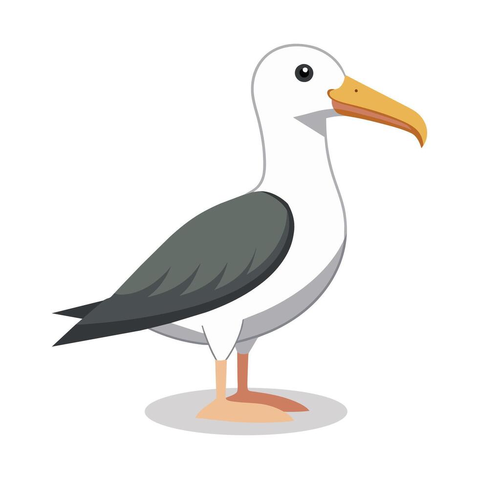 albatrossen vector vlak illustratie Aan wit achtergrond