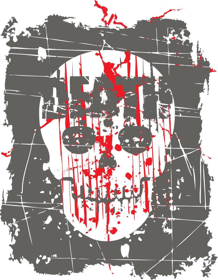gotisch bord met schedel vector
