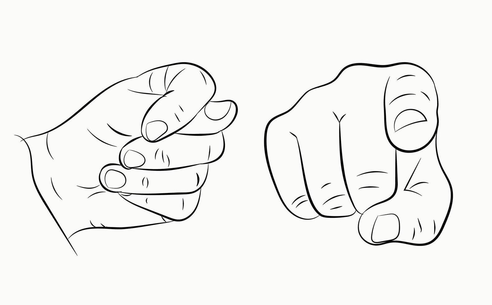 divers abstract handen, OK en duimen omhoog voor reeks van karakter ontwerp vector illustraties. reeks van handen in gebaren