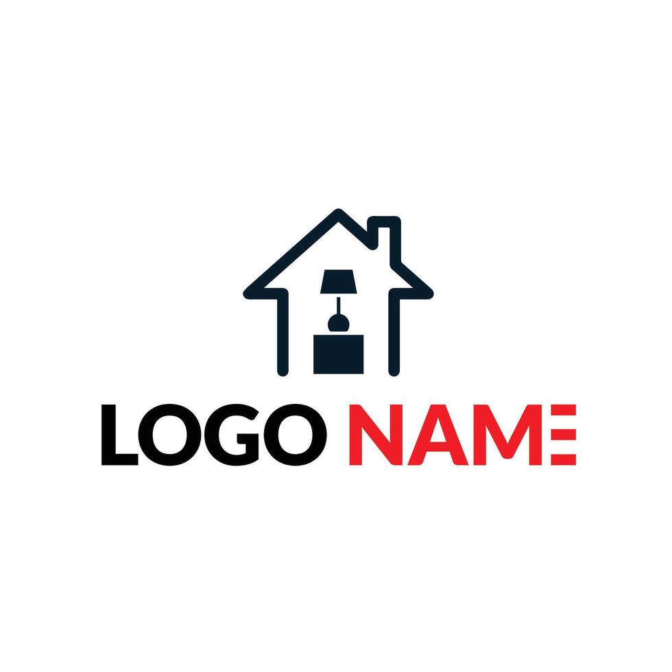 huis versieren logo, interieur ontwerp logo. vector
