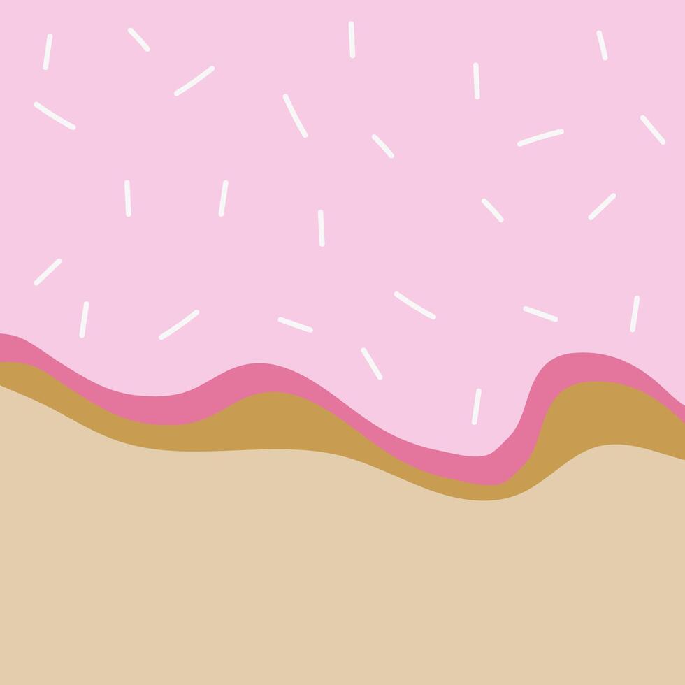 donut-stijl achtergrond met roze glazuur. de banier is in de kleur van een donut. donut-stijl achtergrond voor web ontwerp vector