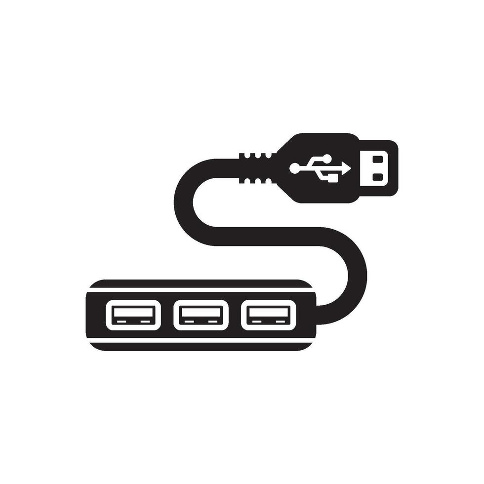 USB-gegevensoverdracht logo vector sjabloon