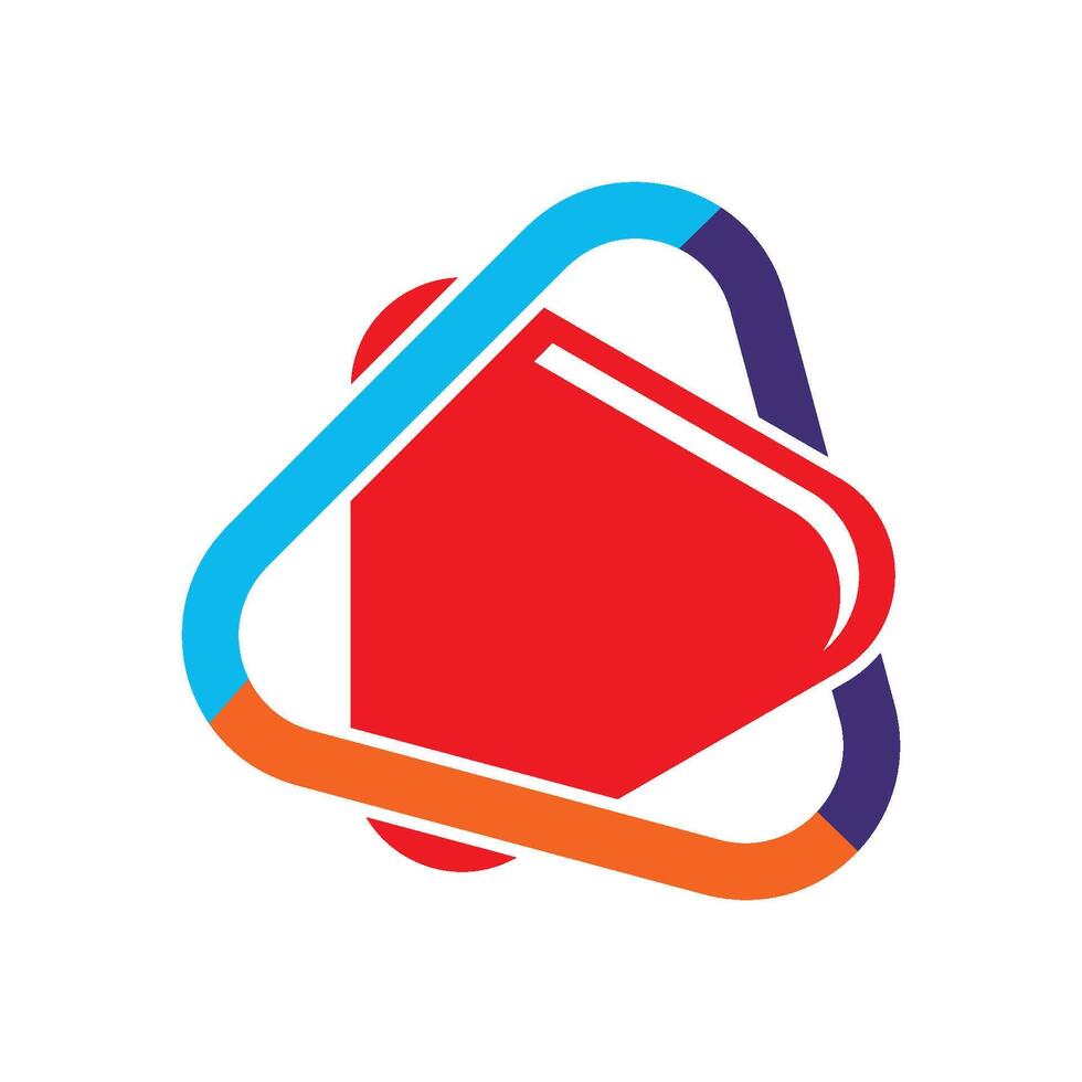 Speel knop logo icoon ontwerp vector illustratie