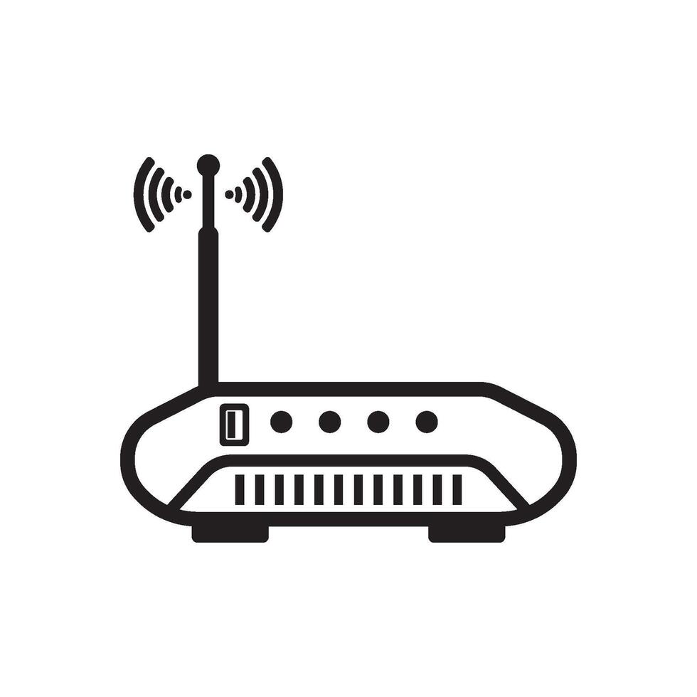 router of internet modem icoon vector illustratie ontwerp