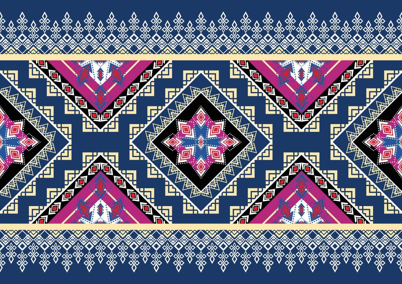 oosters etnisch naadloos patroon traditioneel achtergrond ontwerp voor tapijt, behang, kleding, inpakken, batik, kleding stof, vector illustratie borduurwerk stijl.