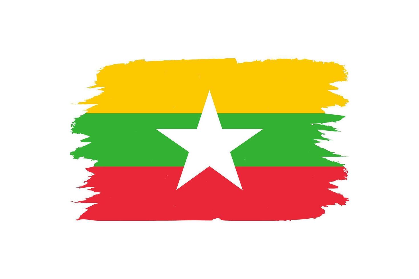 Myanmar vlag in vector ontwerp