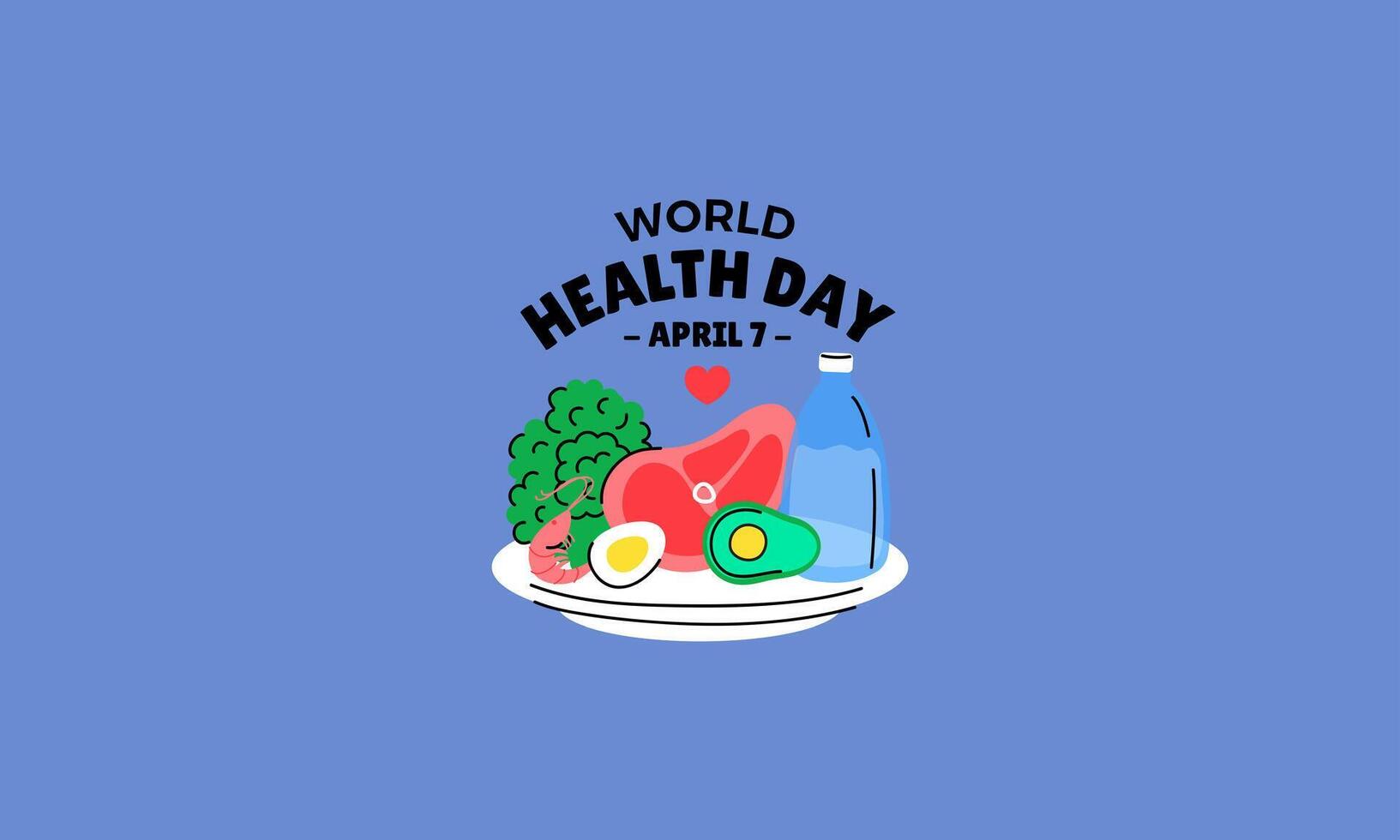 wereld Gezondheid dag banier vector illustratie vlak ontwerp