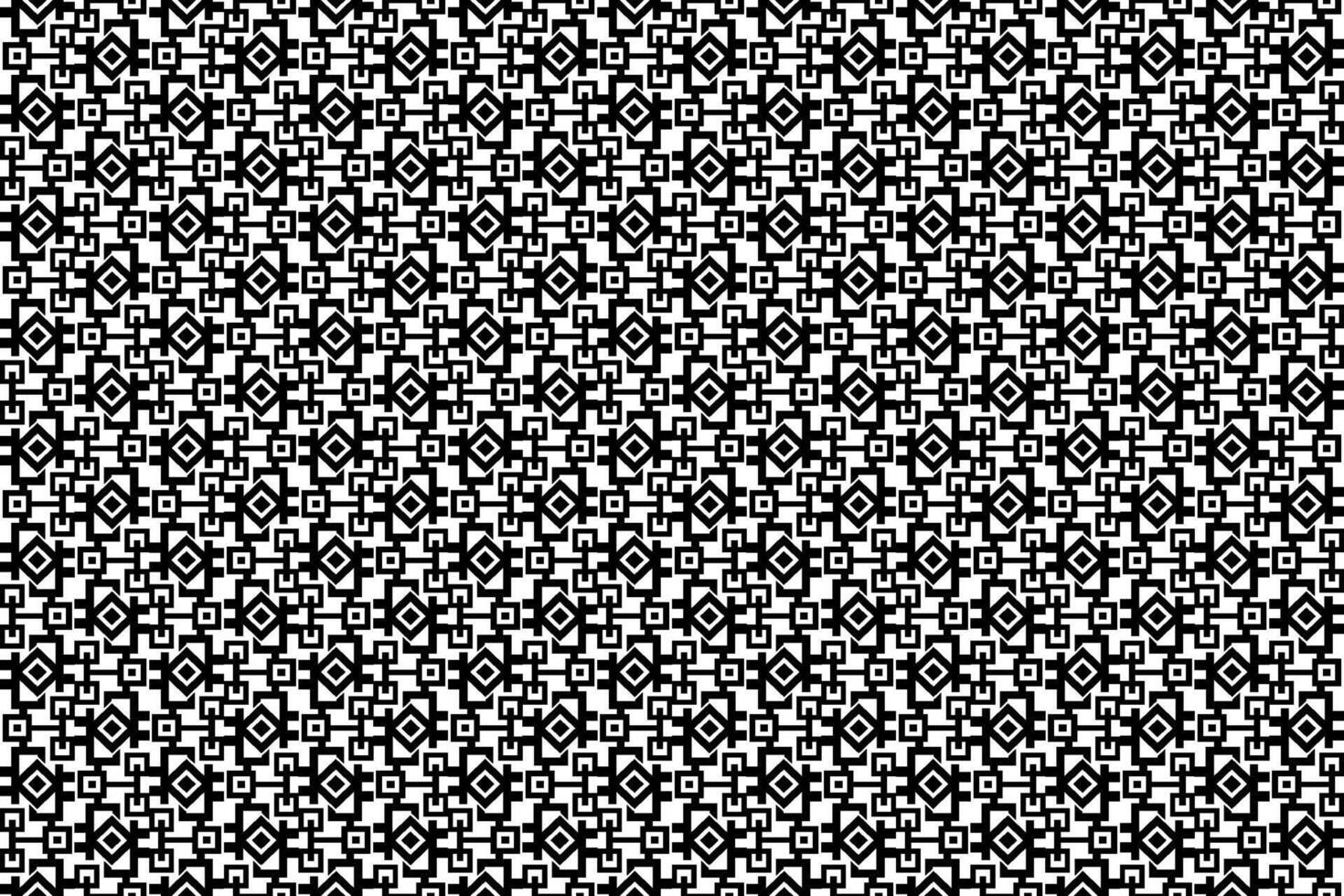 abstract naadloos mozaïek- patroon met herhalen elementen. zwart en wit monochroom getextureerde patroon met meetkundig elementen vector