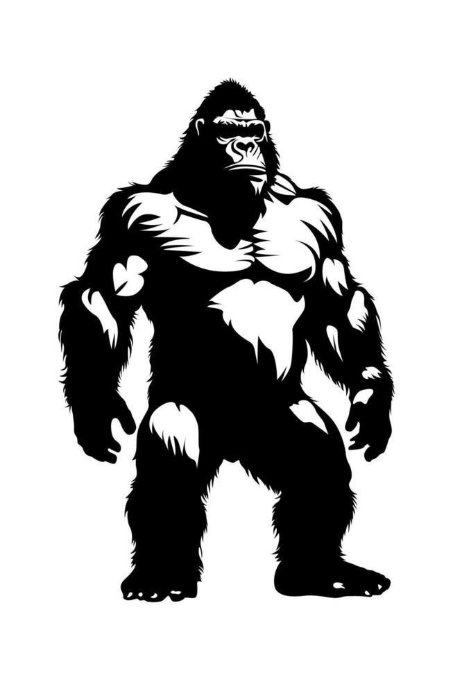 koning Kong silhouet vector ontwerp