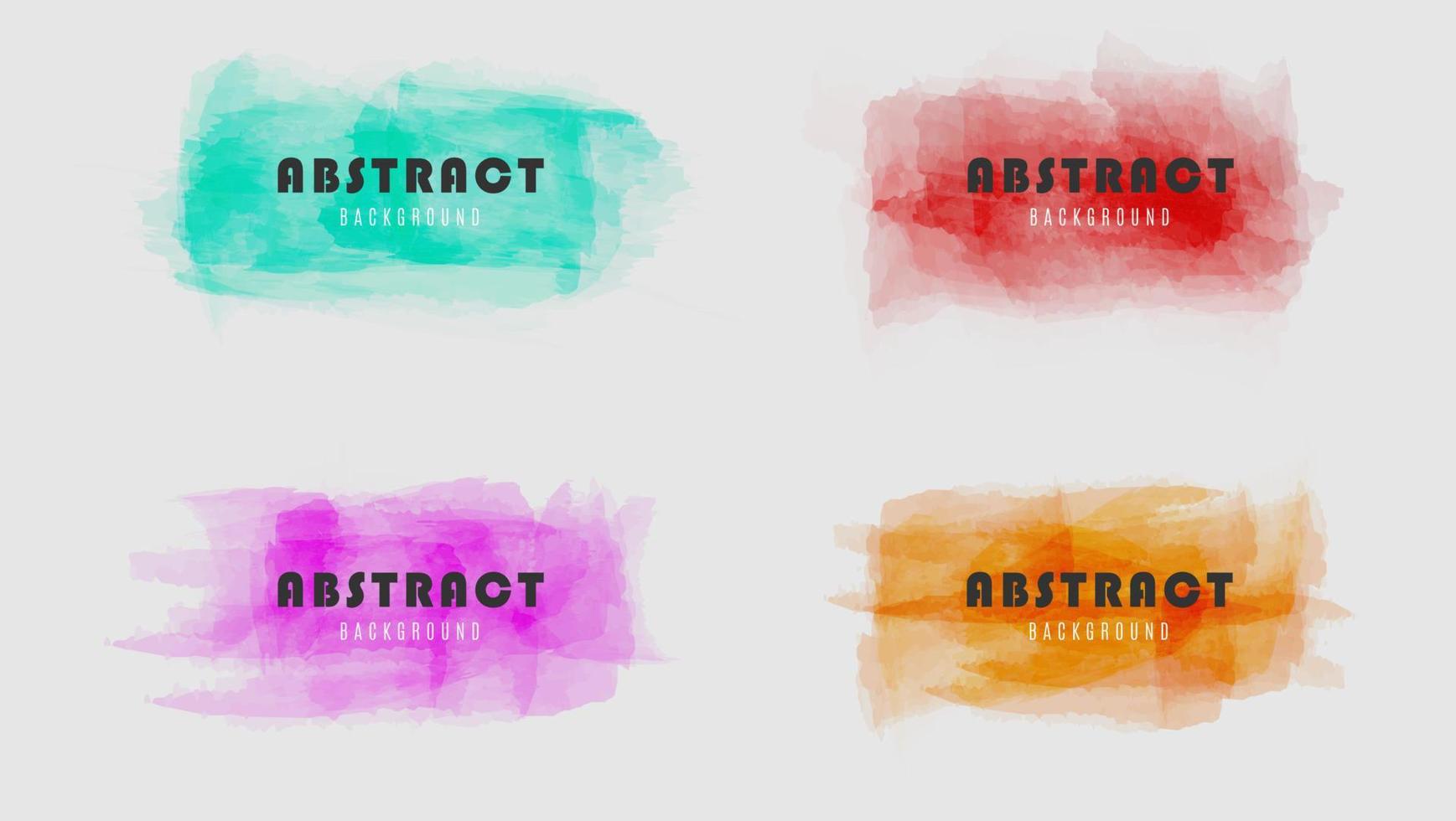 set van abstracte moderne kleurrijke aquarel frame ontwerpsjabloon vector