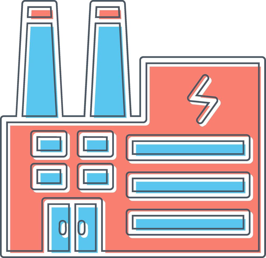 elektrisch fabriek vector icoon