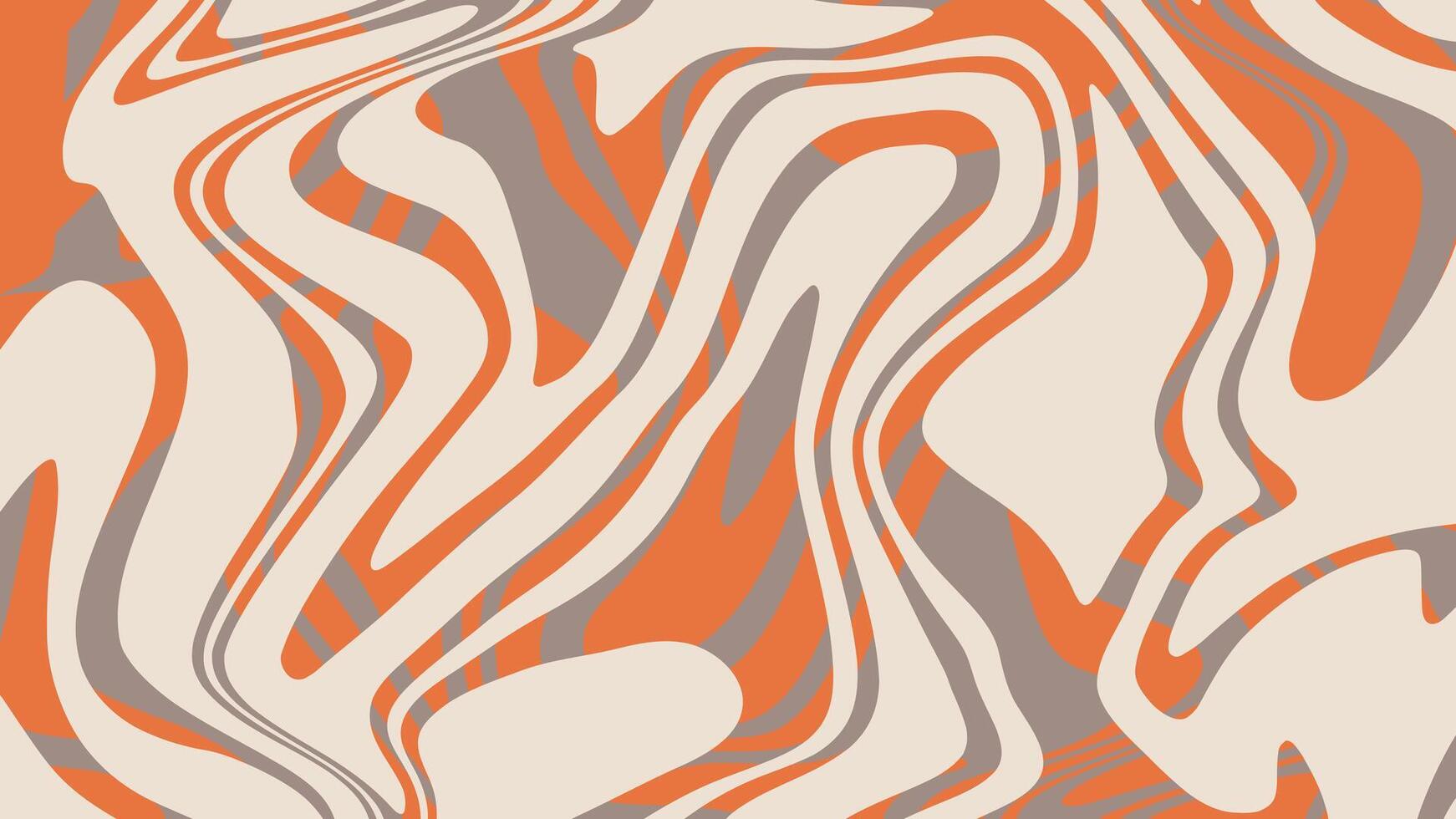 retro groovy achtergrond met kleurrijk vervormd golven. abstract vector ontwerp van psychedelisch patroon in Jaren 70 hippie stijl
