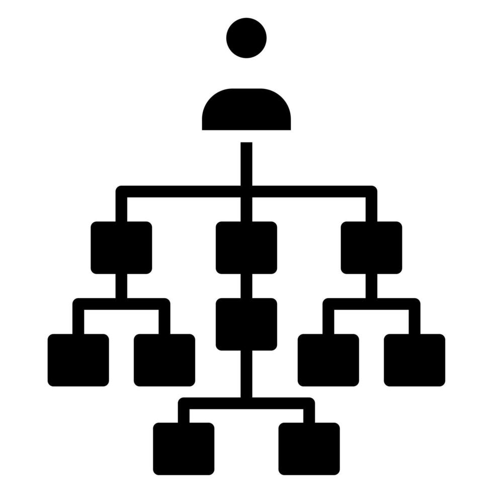 organisatorisch tabel icoon lijn vector illustratie