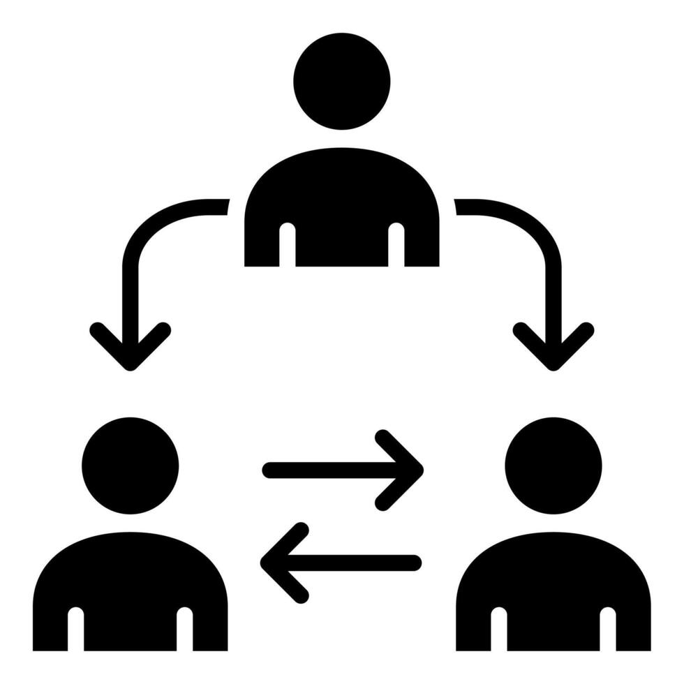 departementaal coördinatie icoon lijn vector illustratie